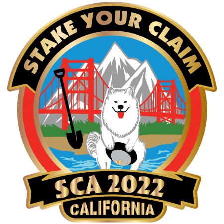 SCA2022 logo silver samoyed SCA2022 logo silver samoyed